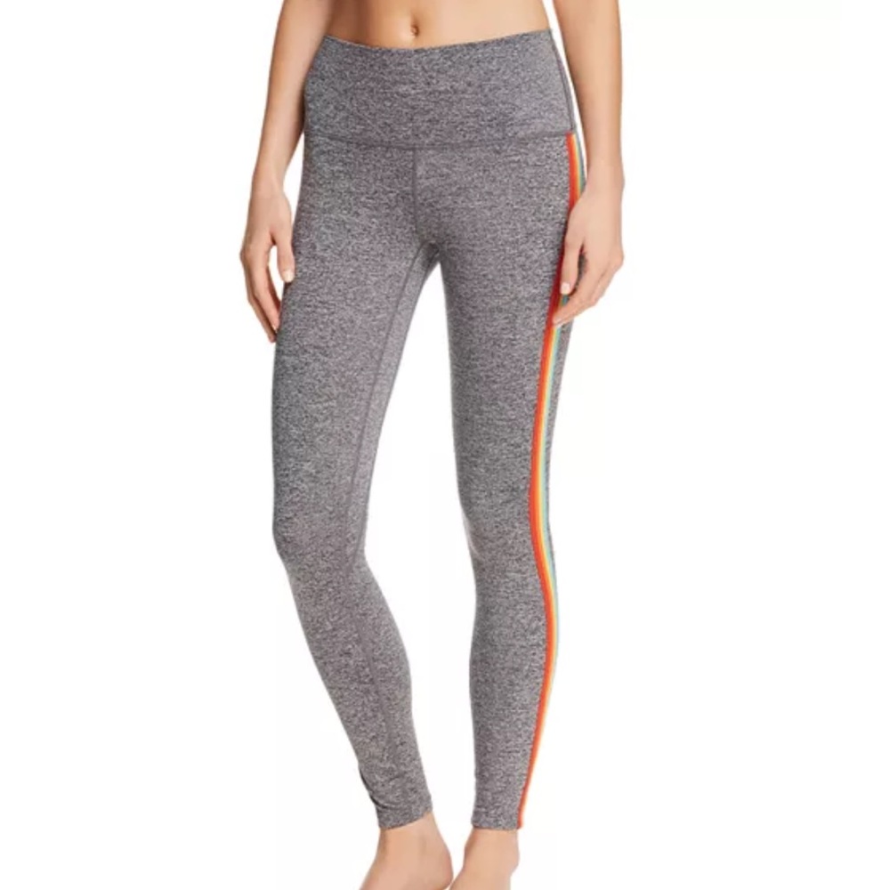 Spiritual Gangster High Vibe Rainbow-Stripe Leggings size M